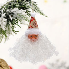 Bearded Plush Cloth Santa Claus Christmas Tree Pendant