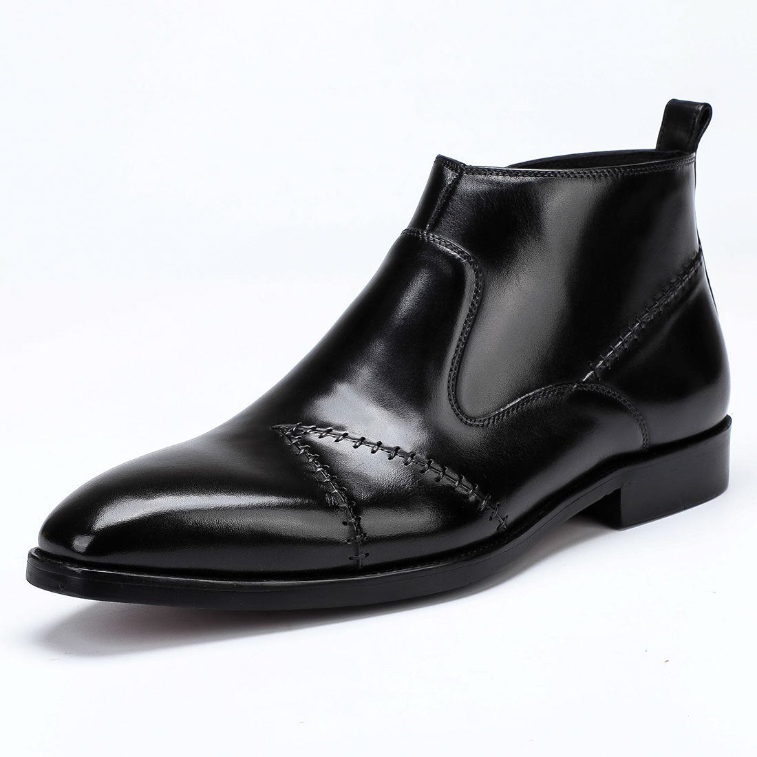FARWARWO Men's Leather Business Ankle Boots