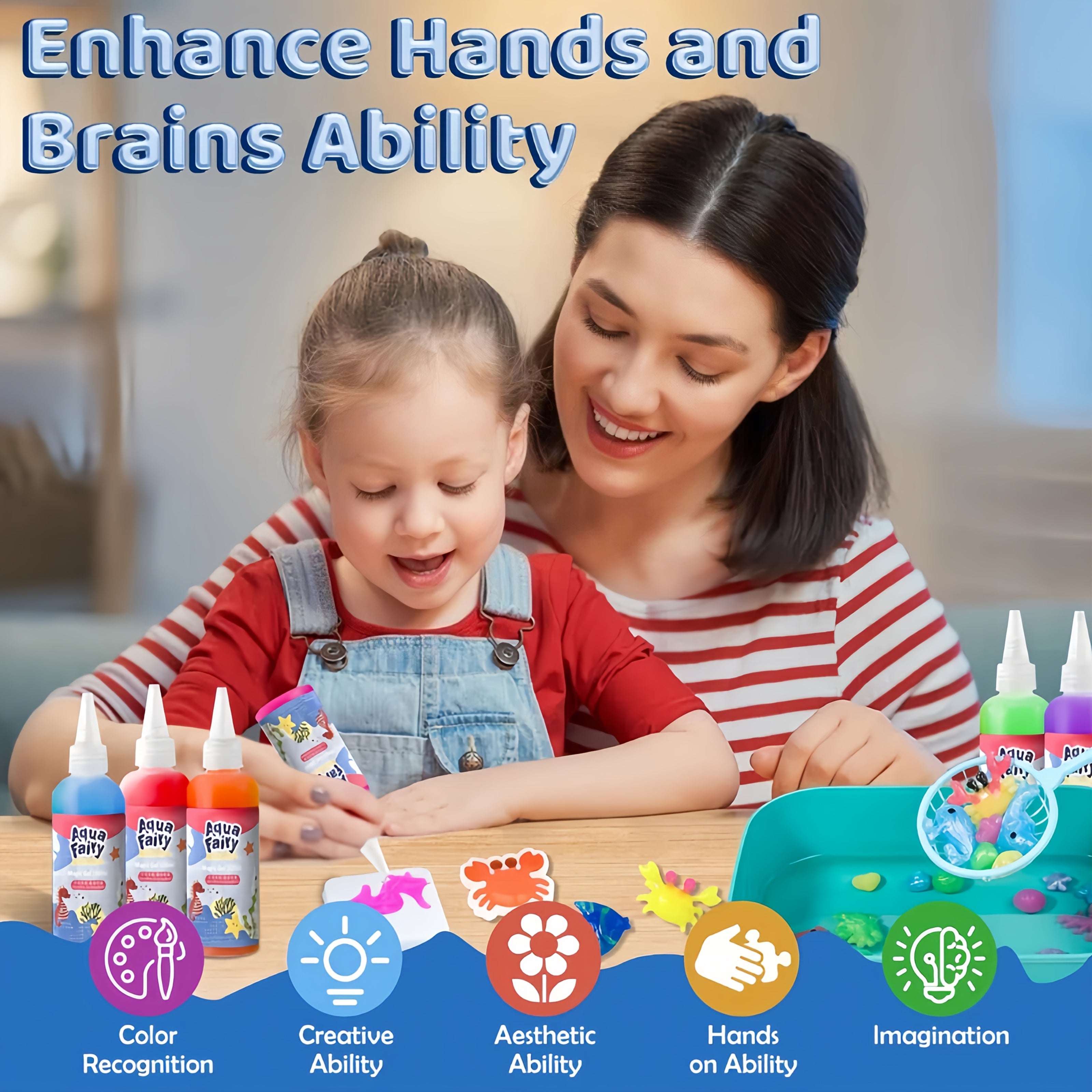 25pcs Magic Water Elf DIY Toy Set with Storage Box Educational Fun Game