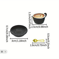 6pcs Coffee Cup Set for Dollhouse Decor Mini Cafe Display