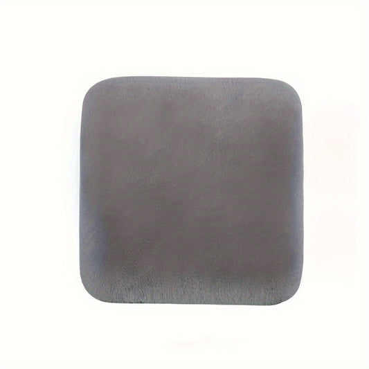 Grey Car Seat Cushion Winter Plush Short Hair Non-slip Cushion