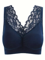 Lace Wireless Push Up Wide Straps Bra Soft & Comfy Women's Lingerie
