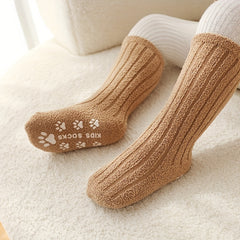 5 Pairs Baby Girls Winter Anti Skid Socks Warm Cozy Feet