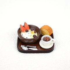 Tea Set with Desserts and Drinks Dollhouse Accessories