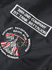 Men's Slim Fit Sports Jacket Embroidered Motorcycle Jacket