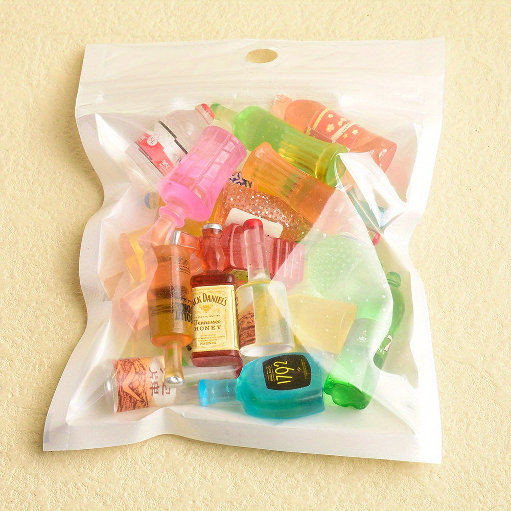 30pcs Mixed Mini Drink Bottle DIY Earrings Night Light Decoration