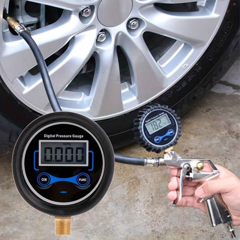 Digital Tire Pressure Gauge Car Bike Motorcycle Tyre Tester Air PSI Meter 1 8NPT