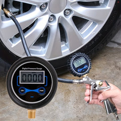 Digital Tire Pressure Gauge Car Bike Motorcycle Tyre Tester Air PSI Meter 1 8NPT