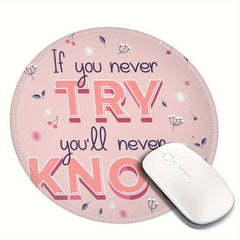 Round Mouse Pad 20x20cm Home Office Rubber Seam Border Sliding Mouse Pad
