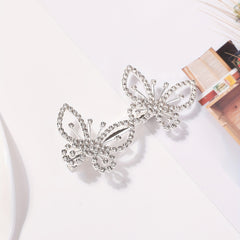 Rhinestone Butterfly Hair Clip Barrette Hair Slides Clip for Women Girls