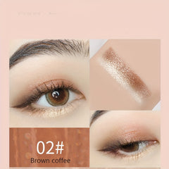 Two Tone Eyeshadow Stick Eye Brightening Pearly & Glitter Brown Golden Tone