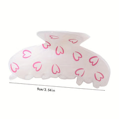 Cartoon Print Hair Claw Clip Boho Acetate Banana Clip Hair Accessory