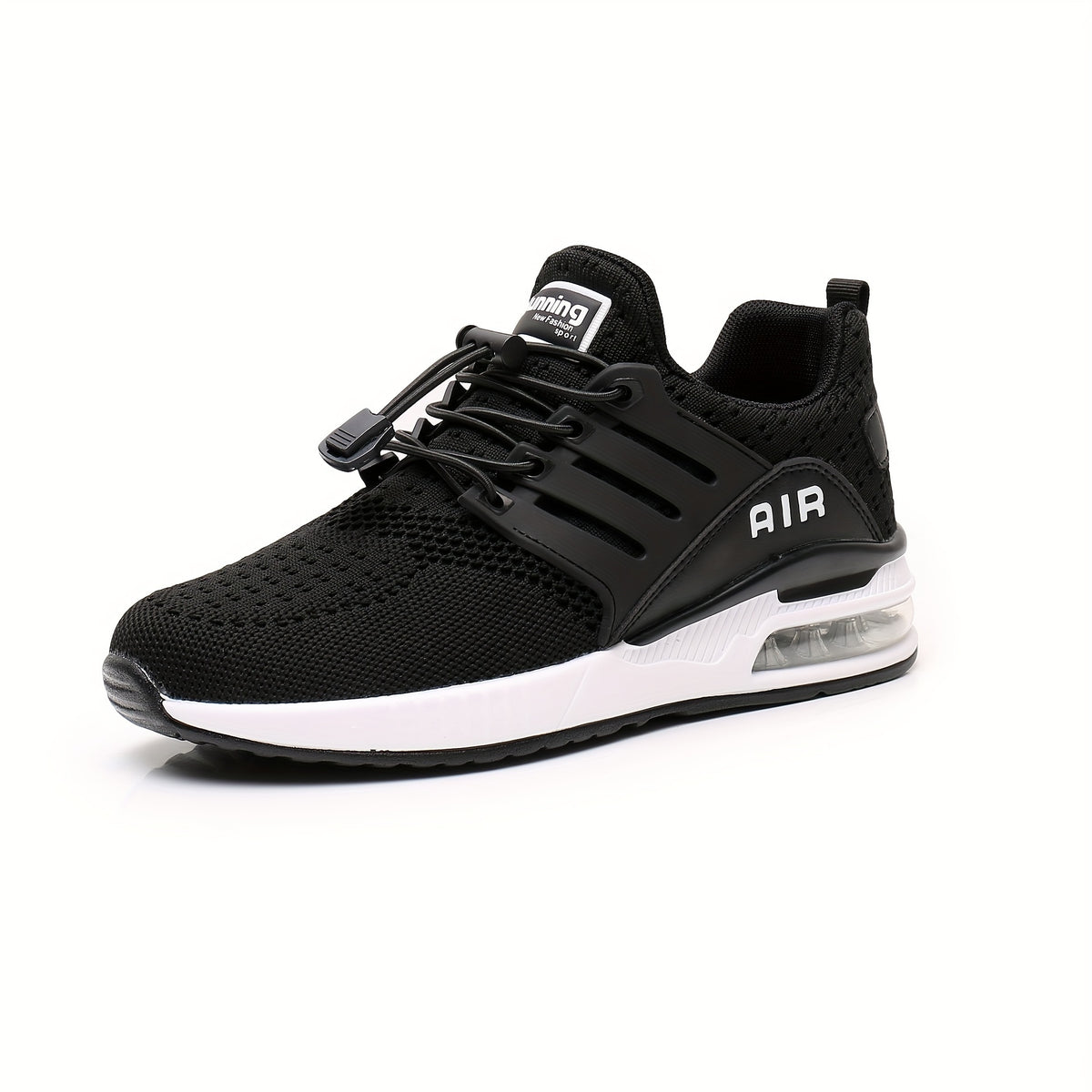 Men's Woven Knit Breathable Running Shoes Soft Sole Air Cushion Shoes