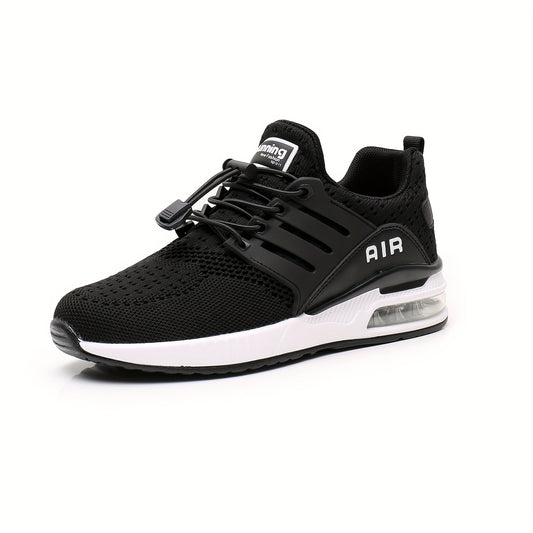 Men's Woven Knit Breathable Running Shoes Soft Sole Air Cushion Shoes