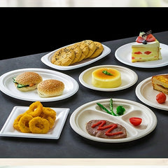 100 Compostable 7 Heavy Duty Dessert Trays Biodegradable