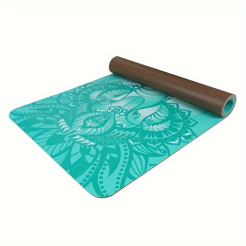 Elephant Printed Non Slip Yoga Mat Soft Fitness Mat For Home Exercise