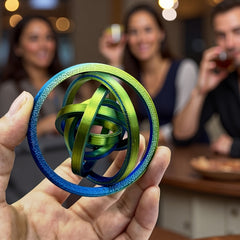 3D Printed Fidget Spinner Relax Spinning Top with Colorful Stripes