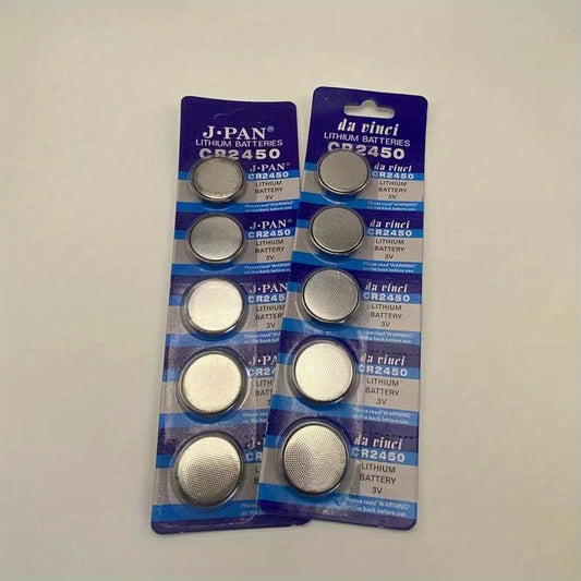 5pcs CR2450 3V Lithium Coin Cell Batteries