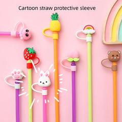 Silicone Straw Tips Cover Portable Reusable Straw Caps Covers