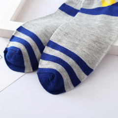 5 Pairs Striped Sports Socks Soft & Lightweight Ankle Socks Women's Stockings