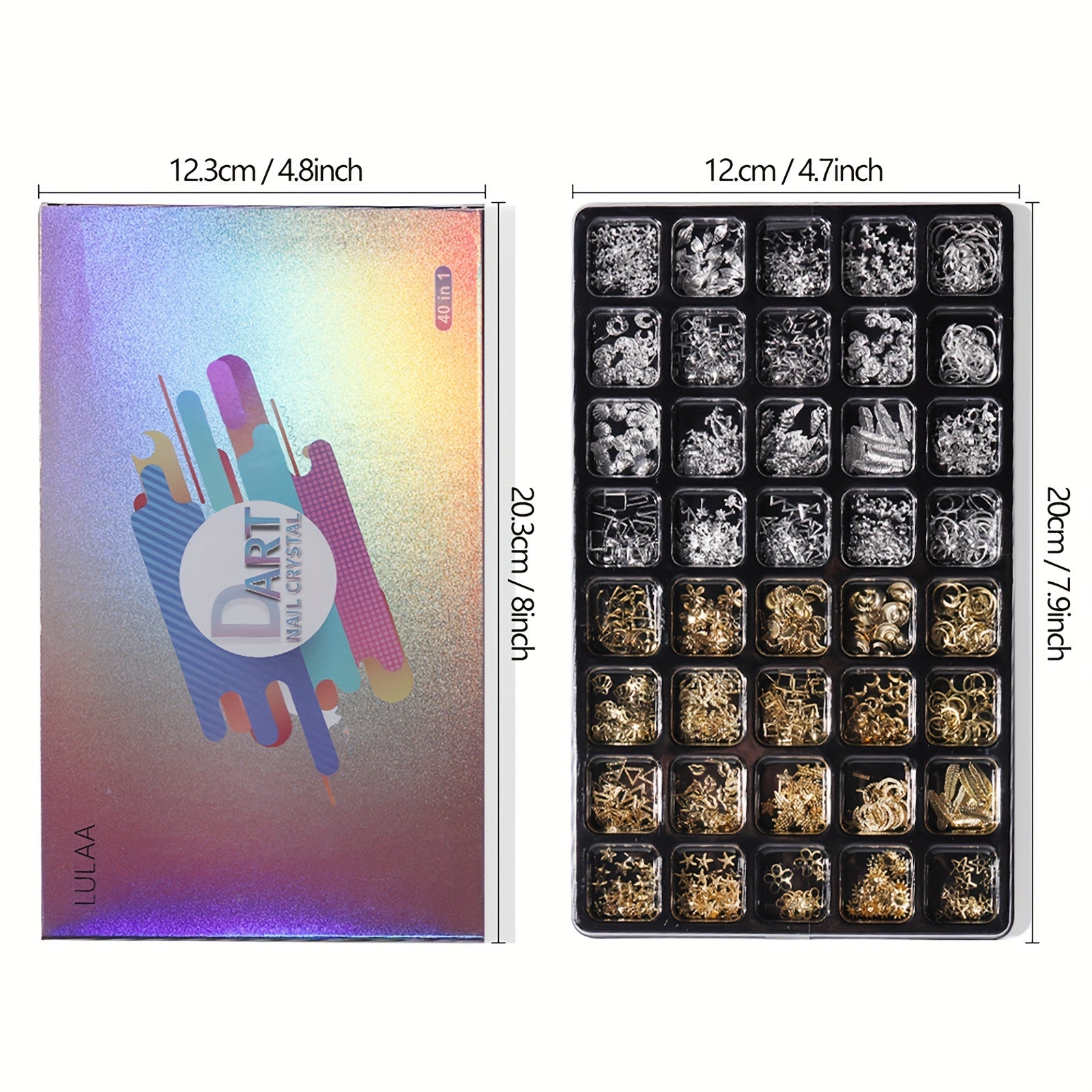 40 Cells Nail Art Decoration Storage Box