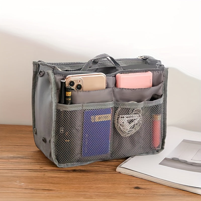 Double Folding Storage Bag With Inner Bag Large Capacity Handbag