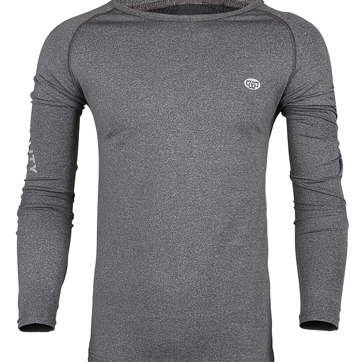 Men's Thermal Compression Sports Shirt Long Sleeve Crew Neck Baseball Base Layer