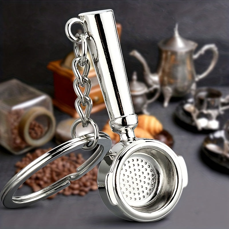 3D Coffee Cup Keychain - Kitchen Utensil Accessory for Coffee