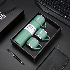 Stainless Steel Vacuum Flask 500ml With 3 Cup Lids