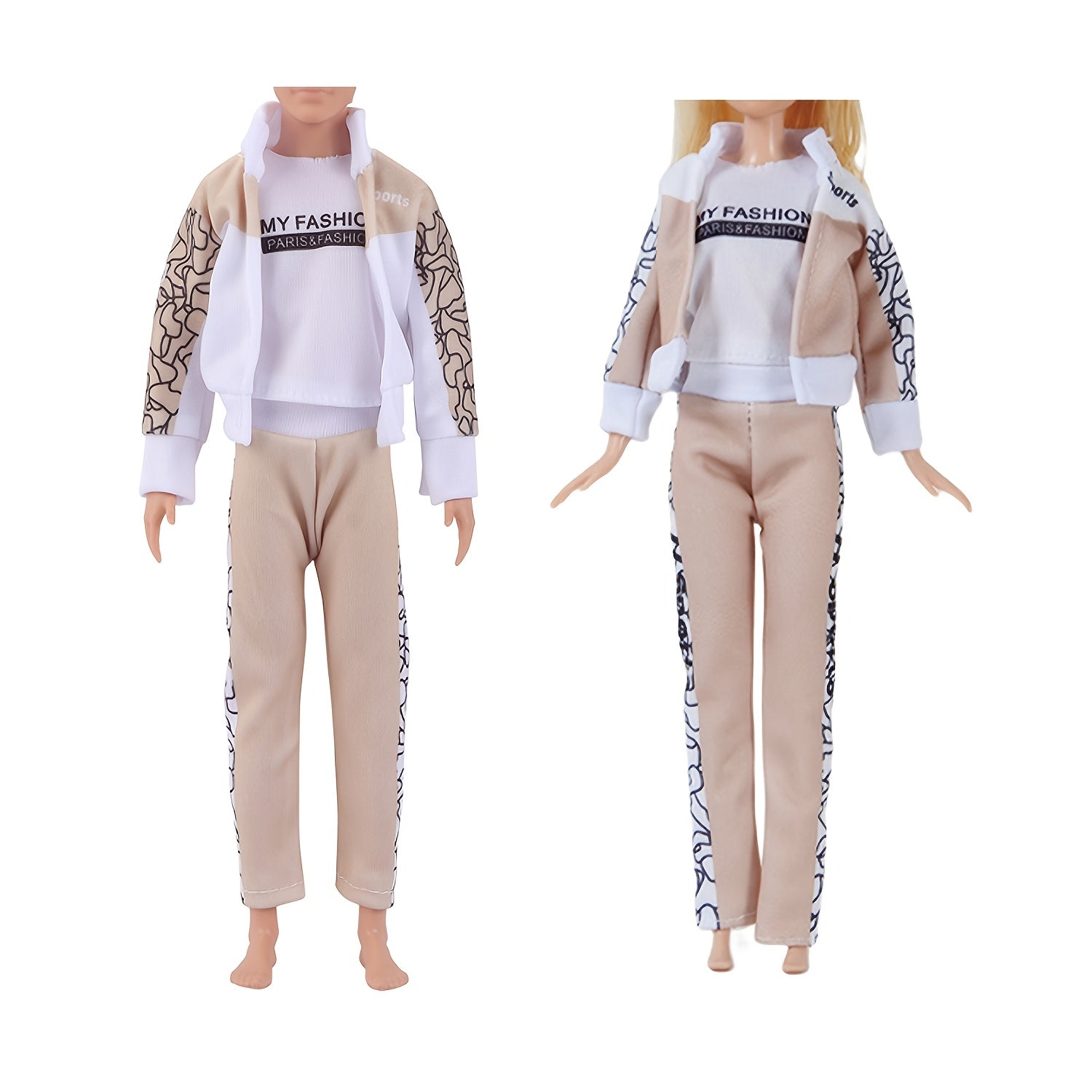 6-Piece Doll Sports Outfits Set for Youngsters - Variety of Styles