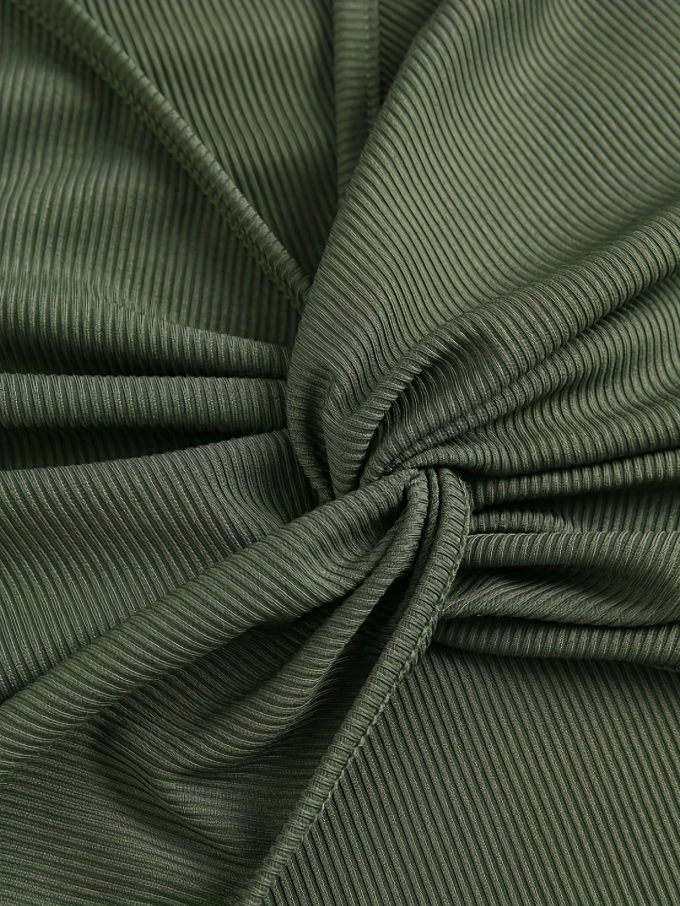Sexy V Neck Twist Front Tank Top Sleeveless Solid