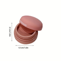Matte Pink Cheek Tint Blusher Powder with Puff