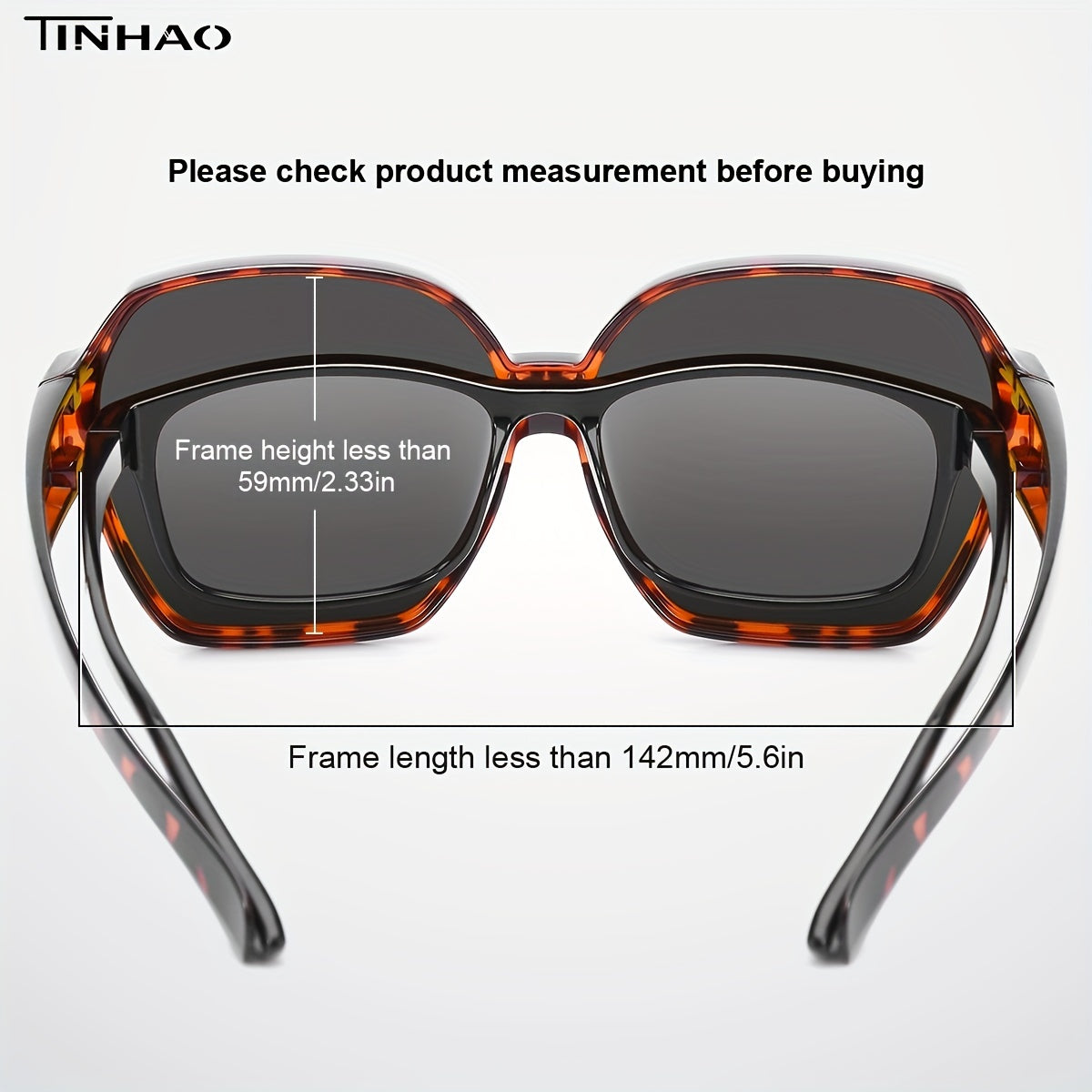 TINHAO Square Polarized Fit Over Sunglasses