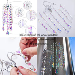 Crystal Chandelier Wind Chimes AB Coating Prisms Suncatcher Pendant