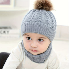Baby Hat & Scarf Set for Winter & Autumn