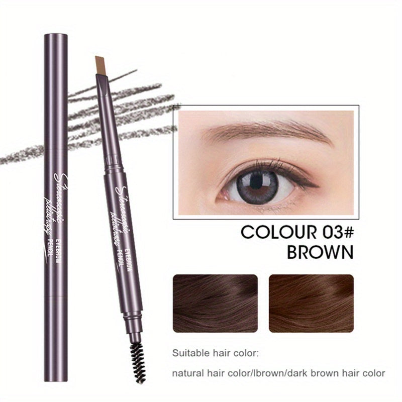Double Ended Eyebrow Pencil Waterproof Long Lasting 5 Colors