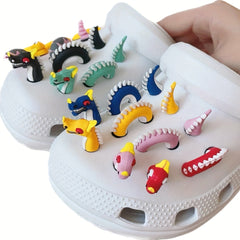 6pcs 3D Snake Dragon Shoe Charms For Kids Girl Boys Gift