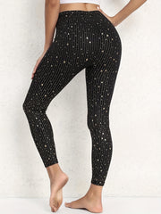  Star & Striped Print High Rise Leggings