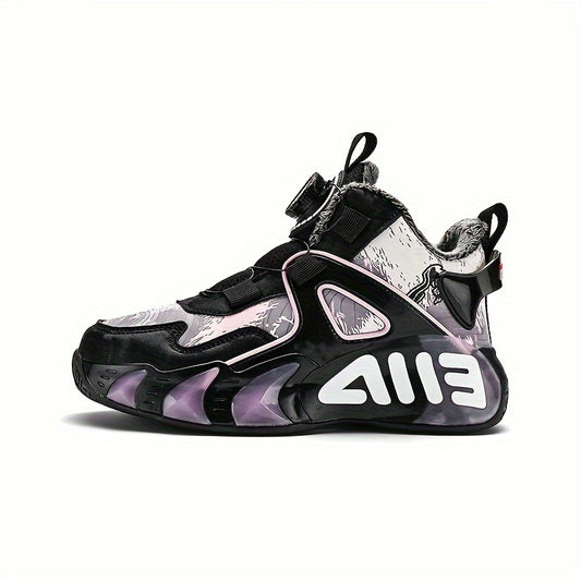 Girl's Block Basketball Shoes Breathable Non Slip Sneakers