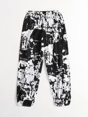Cloud Print Elastic Spring & Summer Pants Women's Clothing