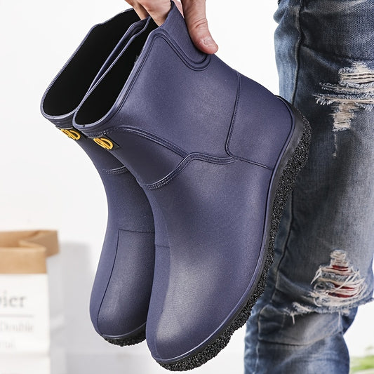 Men's Knee High Rain Boots Waterproof Non slip Outdoor Work Fishing Shoes