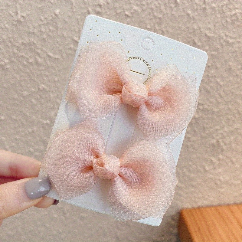 Sparkling Cartoon Bow Hair Clips for Girls