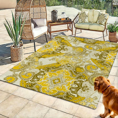Soft Floral Area Rug with Anti-slip Bottom, Machine Washable