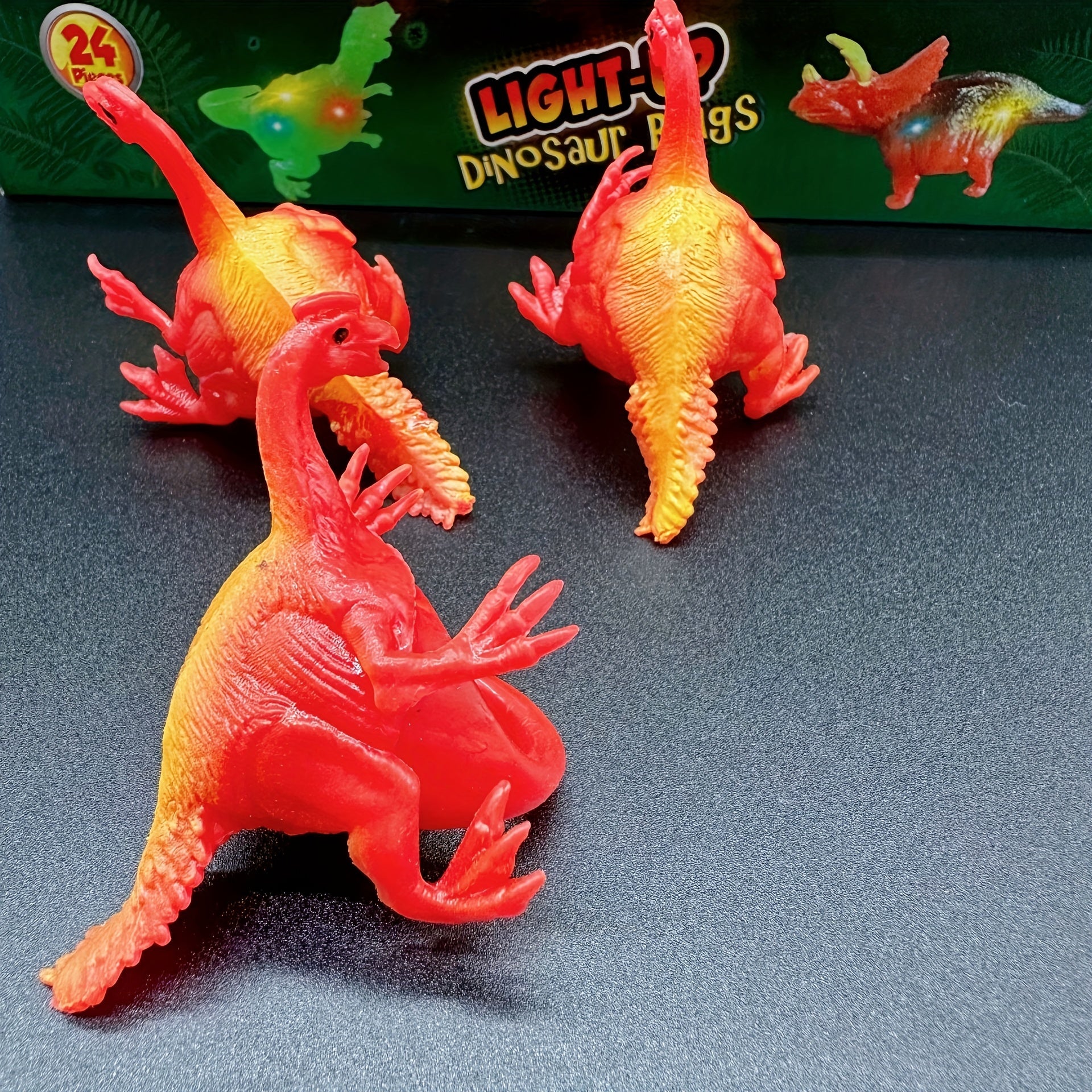 Dino Luminous Ring Kids Party Toy LED Jurassic Dinosaur Ring Plastic Mixed