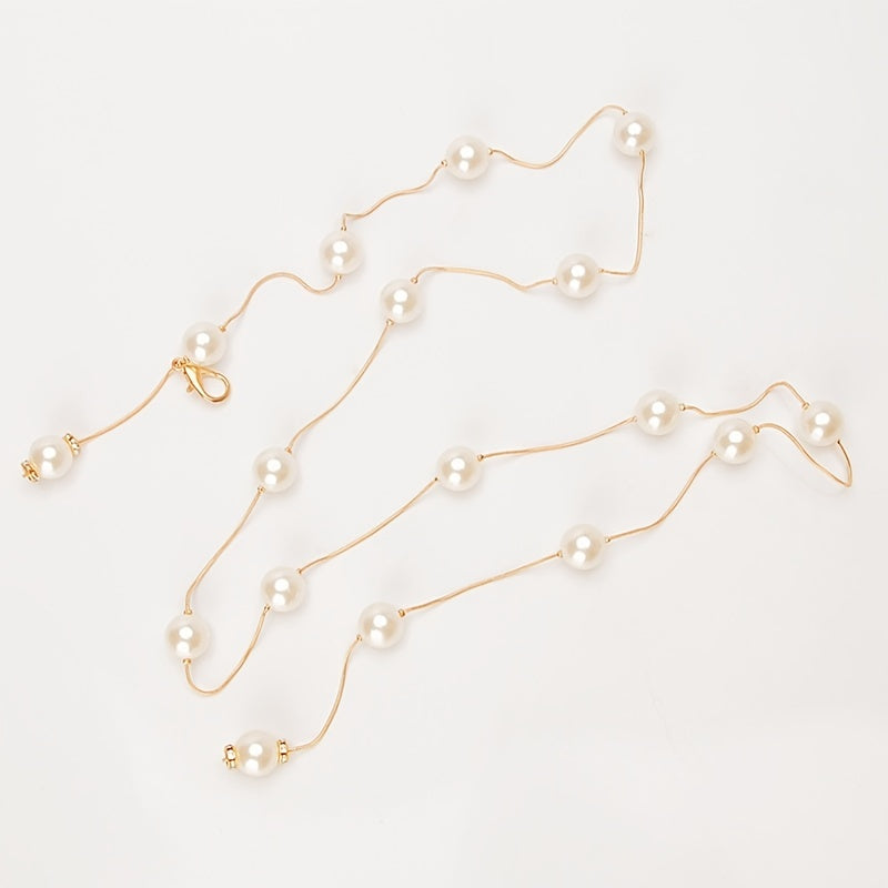 Faux Pearl Bridal Belt Wedding Dress Waist Chain Sash Belt