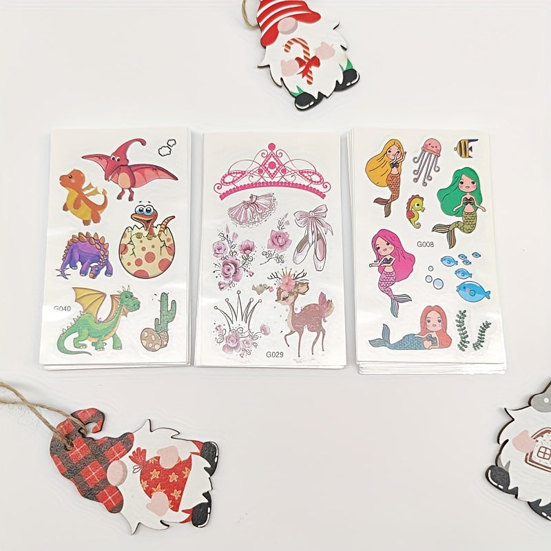 60 Cute Animal Tattoo Stickers Pack