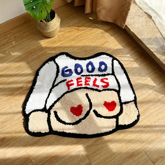 Plush Body Shape Bathroom Rug Mat Washable Non Slip Soft Faux Cashmere Carpet