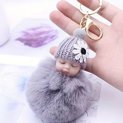 Plush Doll Keychain Hairball Car Pendant Gift Women's Bag Key Chain