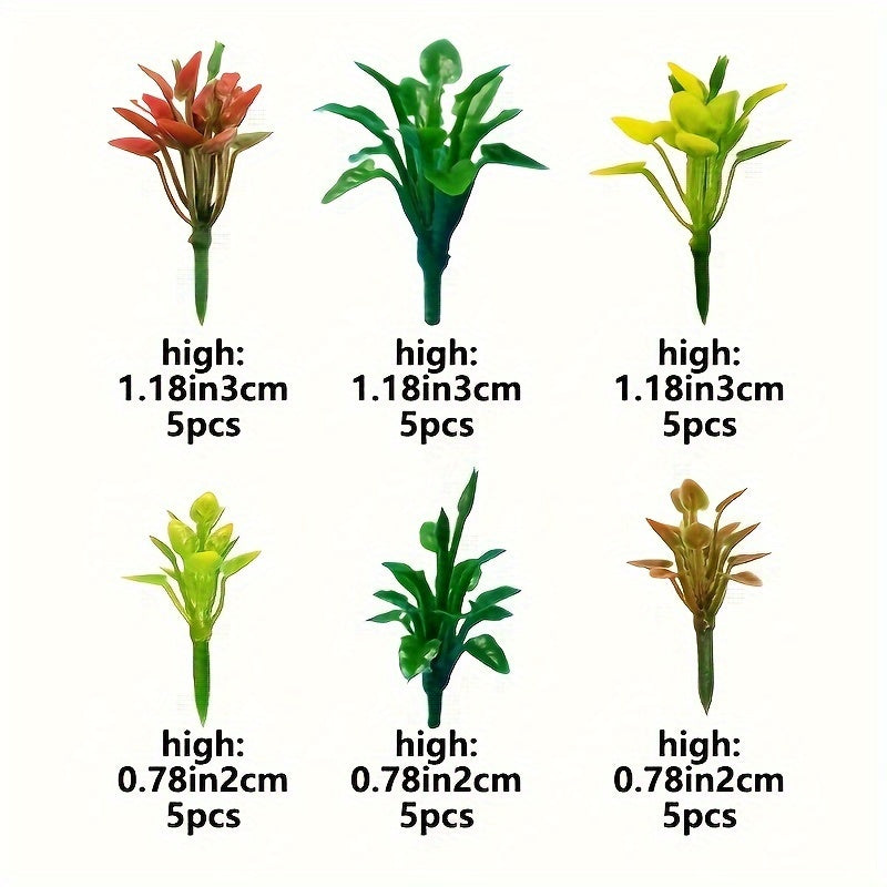 30pcs Artificial Tree Models Fairy Garden Trees Micro Plant Models
