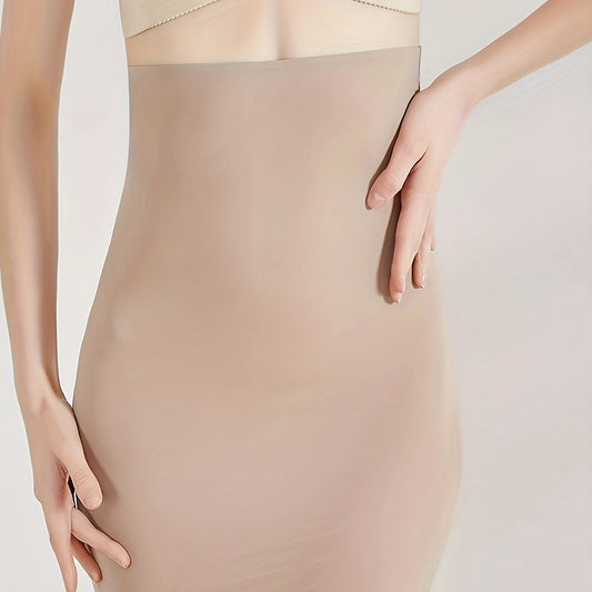 Seamless Solid Shaping Skirt High Waist Stretch Half Slips Petticoat